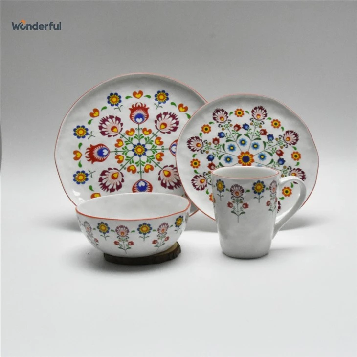 Wonderful Folk-Style Floral Ceramic Tableware Set factory